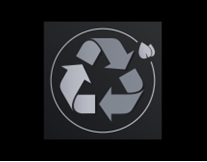 recycling logo with leaf