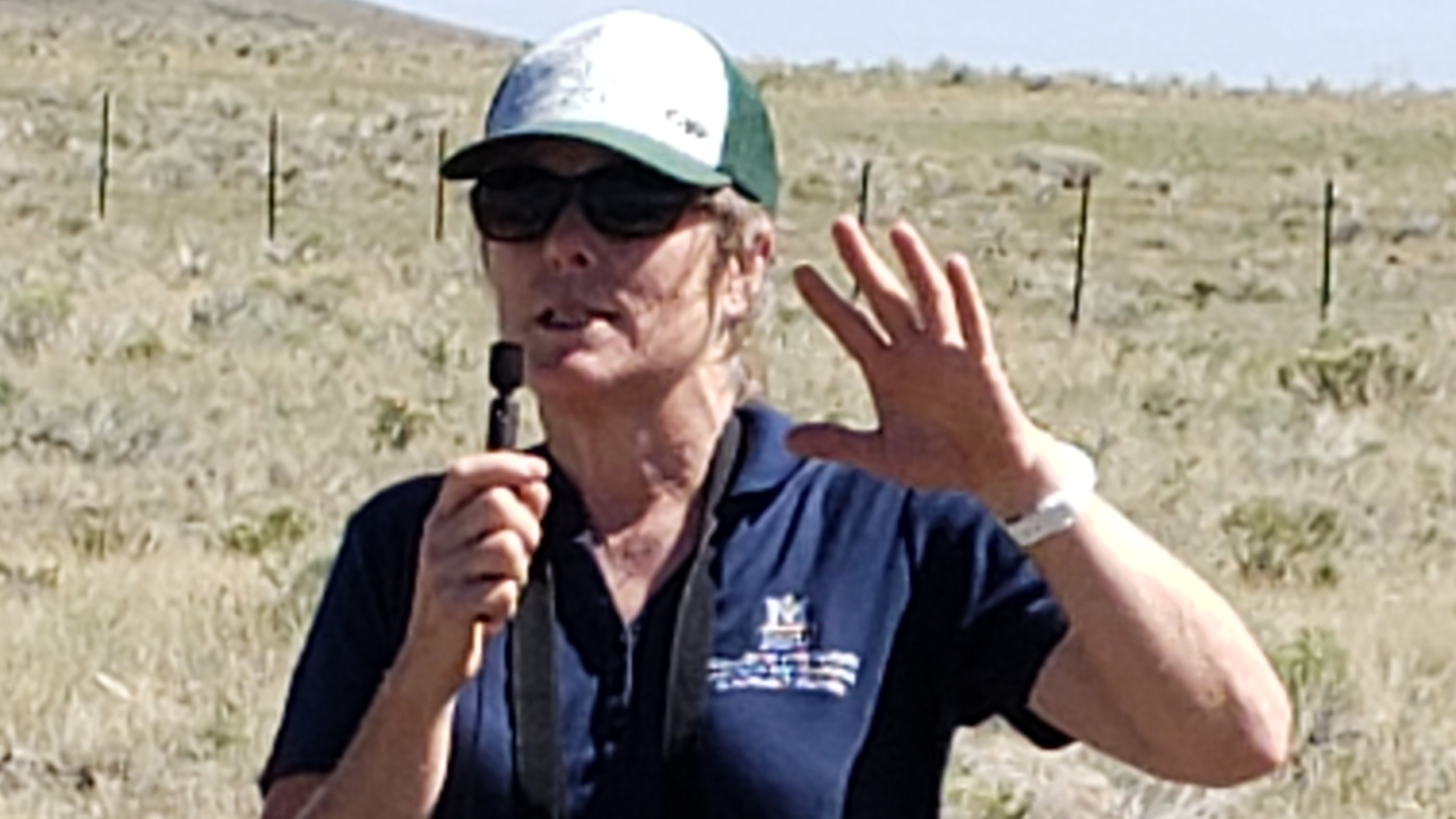 Dr. Rew presenting at a field day