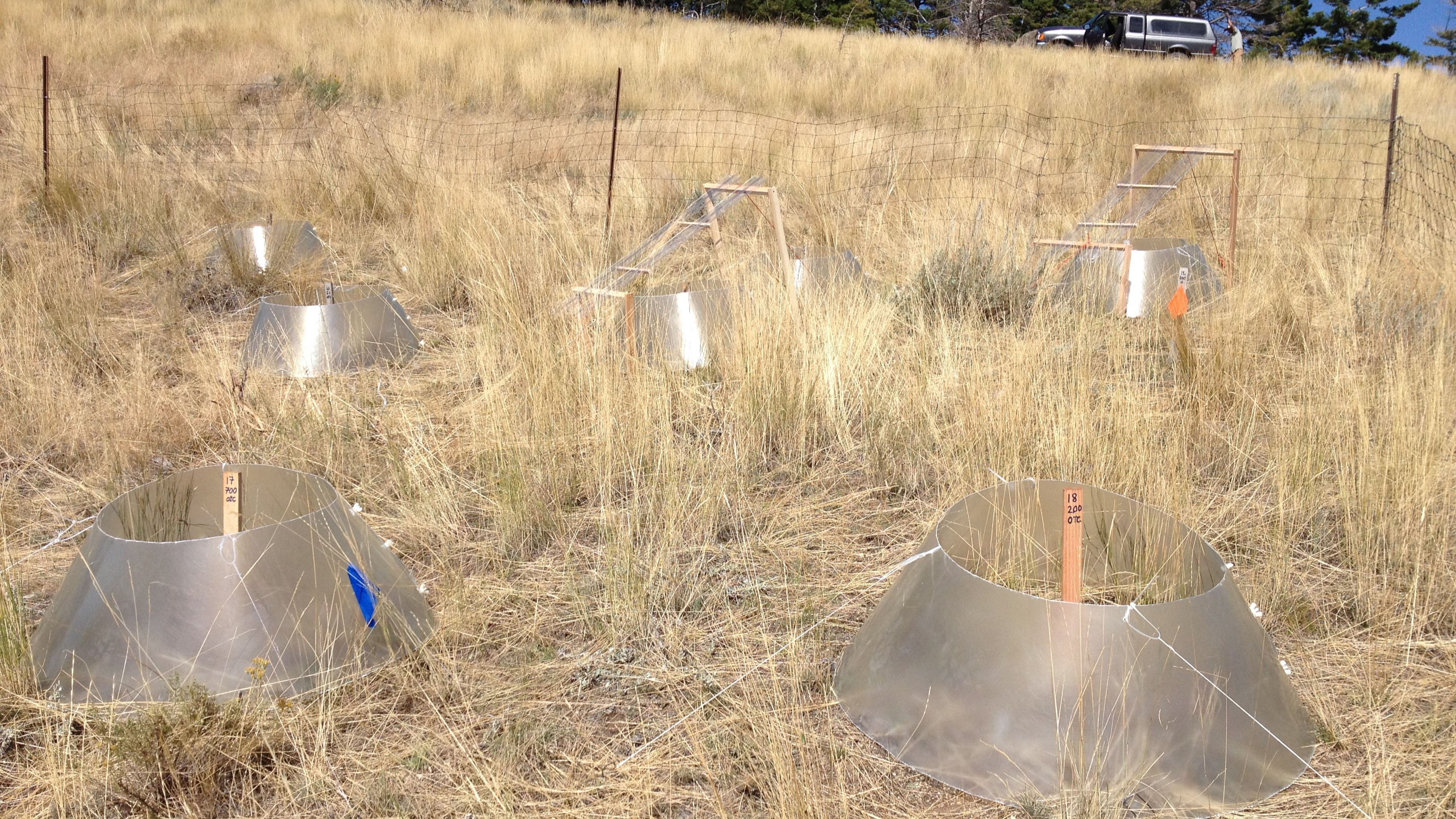 Climate warming equipment in rangeland