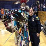 msu police posing with mascot