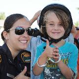 msu police posing with child