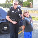 msu police posing with child