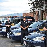 police posing with their cars