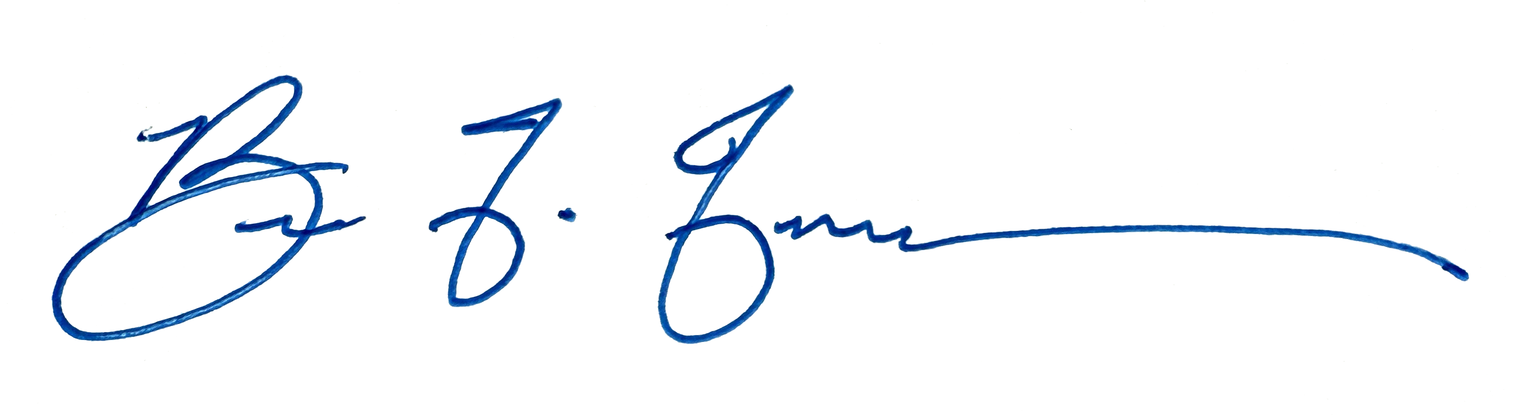 Signature of president Brock Tessman