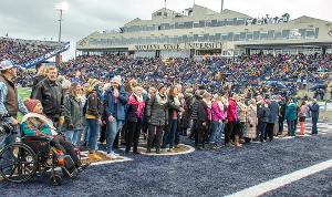 Honorees on the field