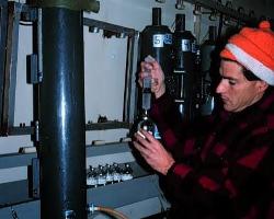 Water Sampling on Research Vessel, 1986.