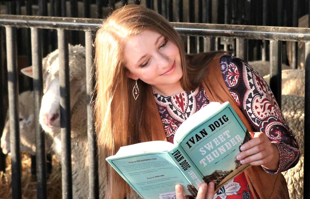 girl reading book