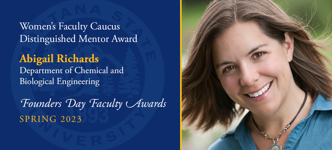 Women's Faculty Caucus Distinguished Mentor Award: Abigail  Richards, Founders Day Faculty Awards, Academic Year 2022-23. Portrait of Abigail  Richards.