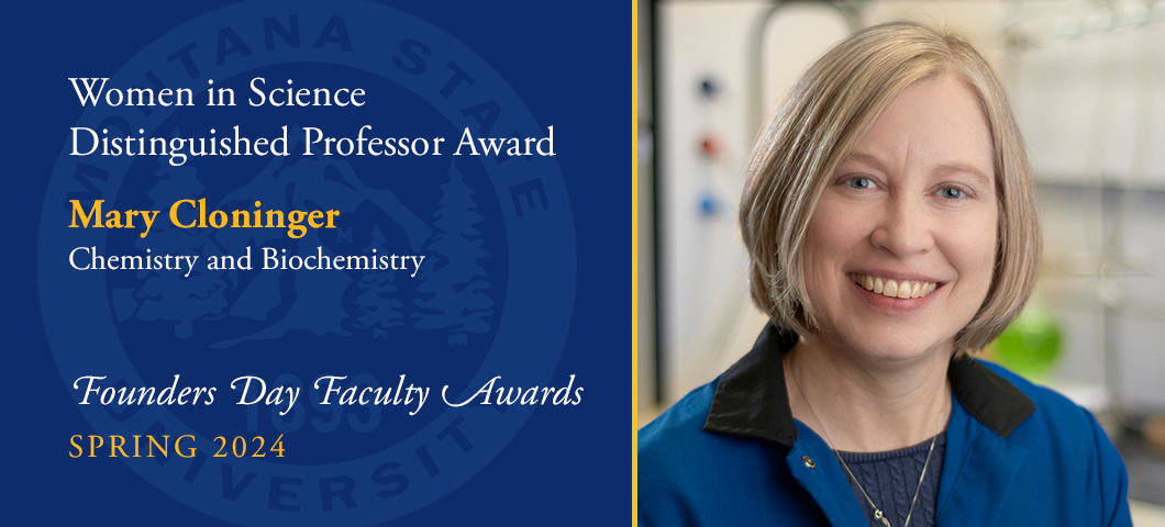 Women in Science Distinguished Professor Award: Mary Cloninger, Founders Day Faculty Awards, Academic Year 2023-24. Portrait of Mary Cloninger.