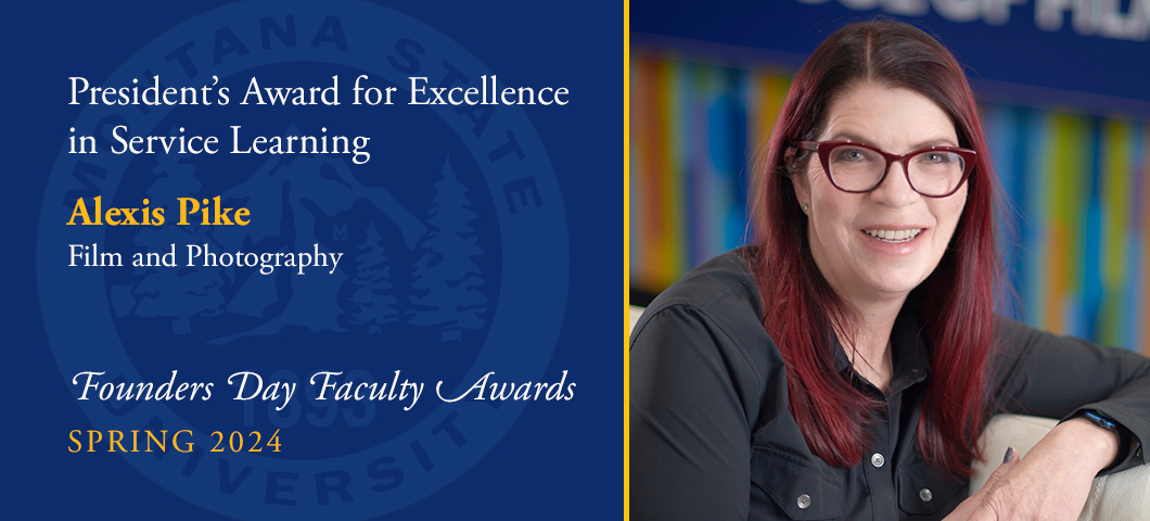 President's Award for Excellence in Service Learning: Alexis Pike, Founders Day Faculty Awards, Academic Year 2023-24. Portrait of Alexis Pike.