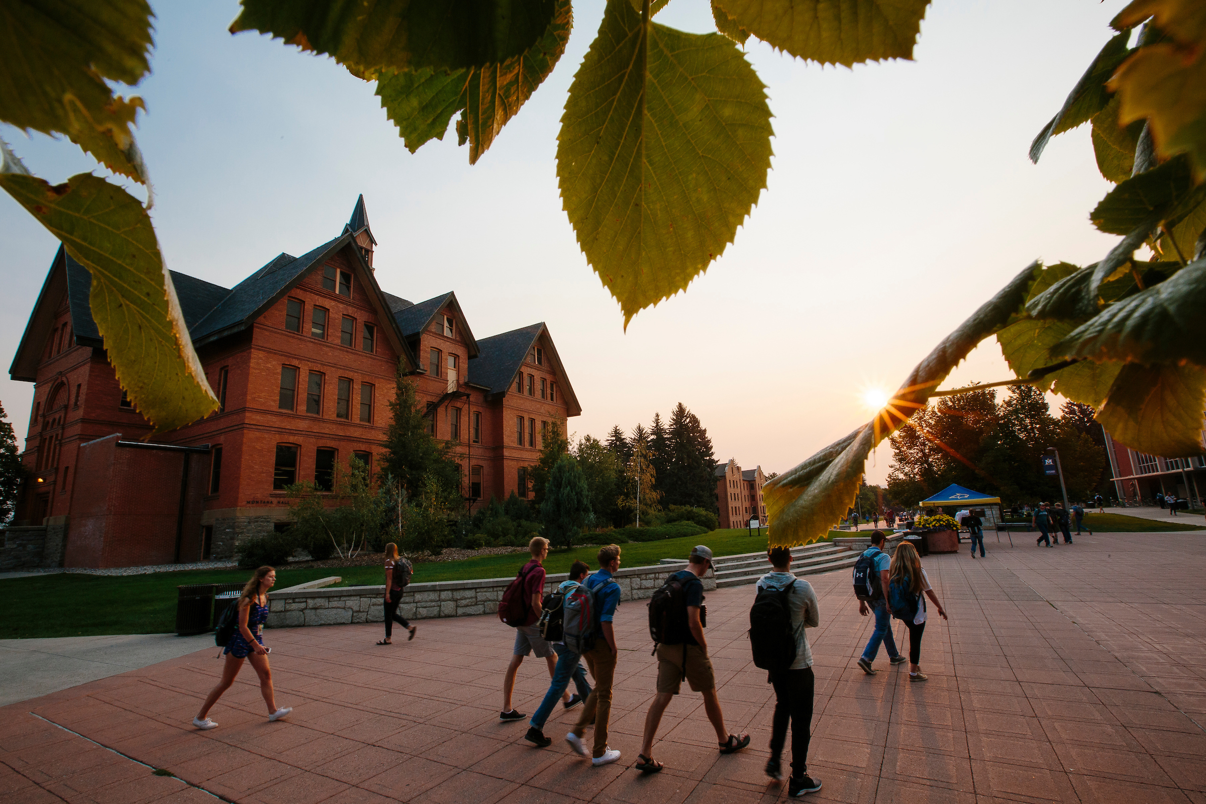 students walking in front of Montana Hall