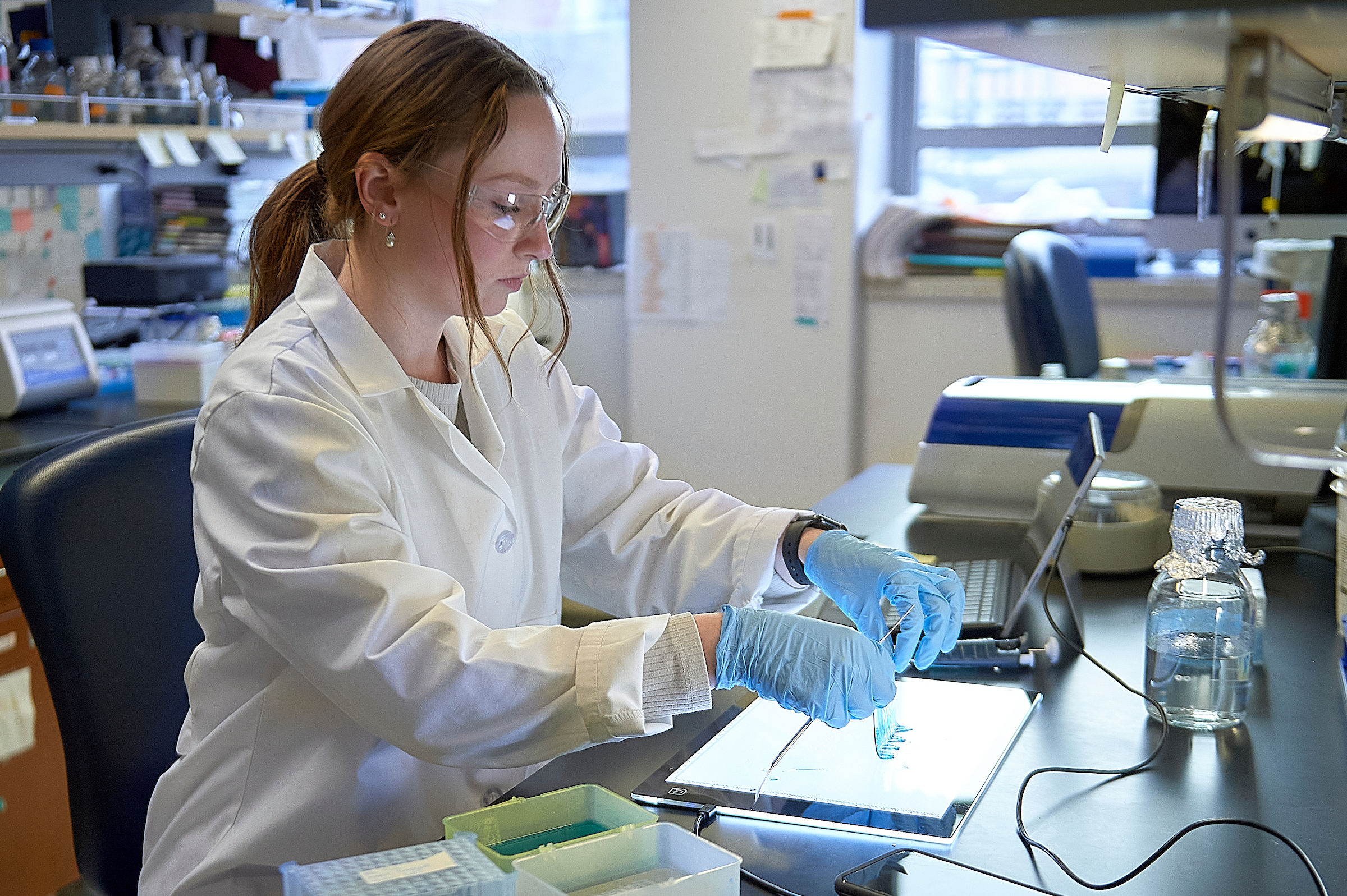 woman in lab