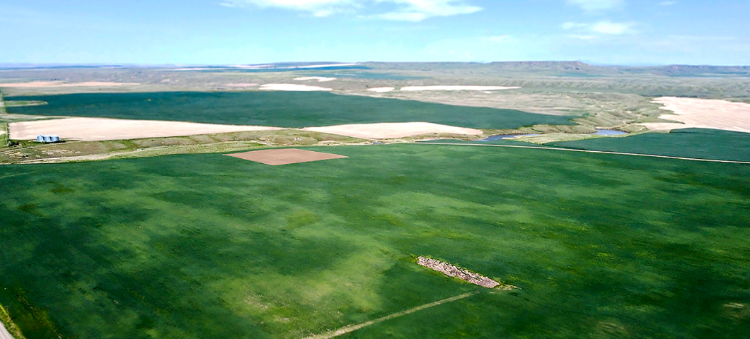 drone picture of farmland
