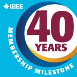IEEE 40 year badge