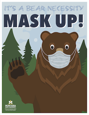 Poster of a bear in a mask