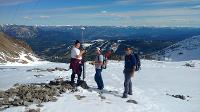 Snow Science students using high precision GPS to examine movement of the Lone Peak Rock Glacier, Big Sky, MT