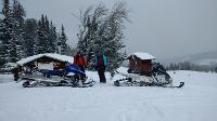 Graduate students on a research day, Big Sky, MT