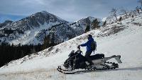 A research day in the Bridger Range, a popular backcountry area, Bridger Range, MT
