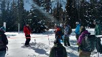 Snow Science students learning about weather observations from the Bridger Bowl Ski Patrol Director, Bridger Bowl, MT