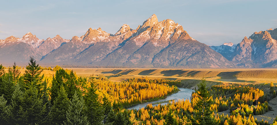 mountains and river 