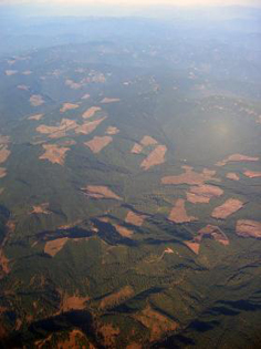 Top view of mountains 