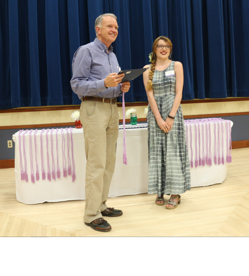 Student and mentor at lavender celebration