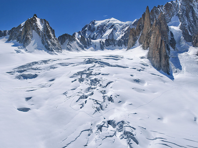 photo of glacier in the Alps