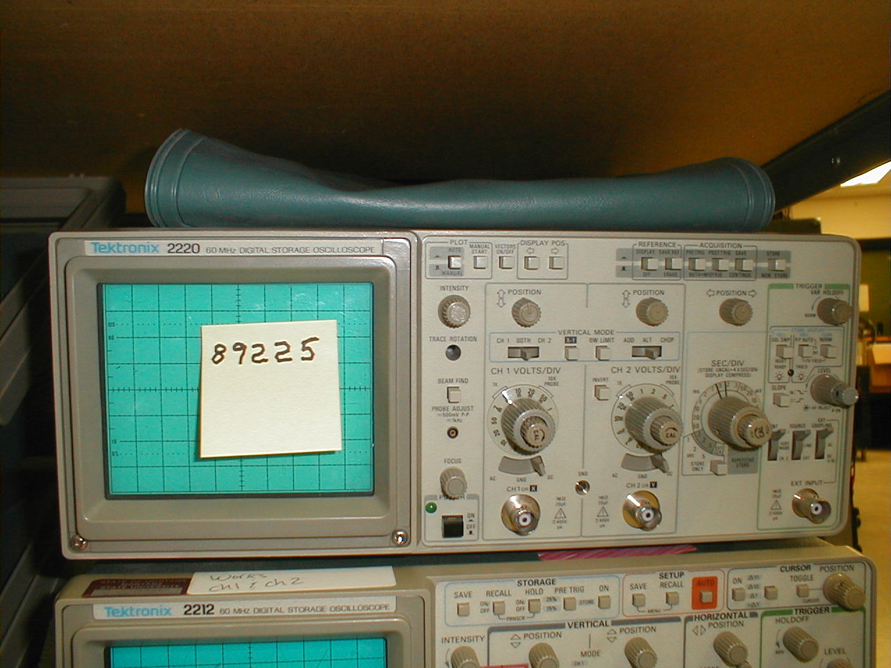 Front view of Tektronix 2220 oscilloscope