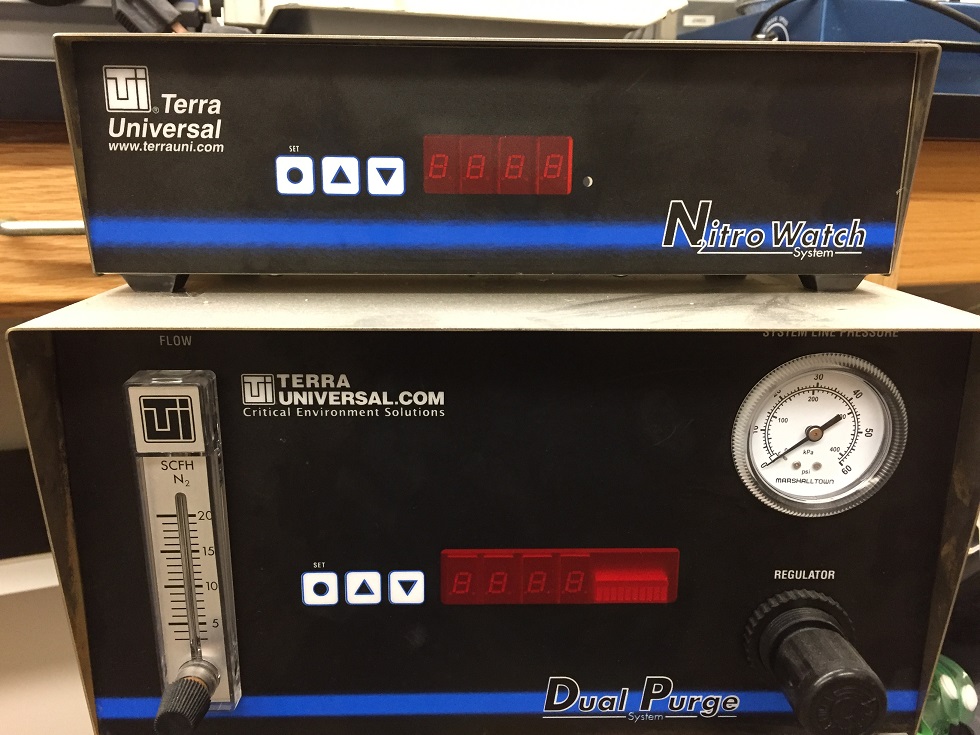 Nitrogen flow controller front view