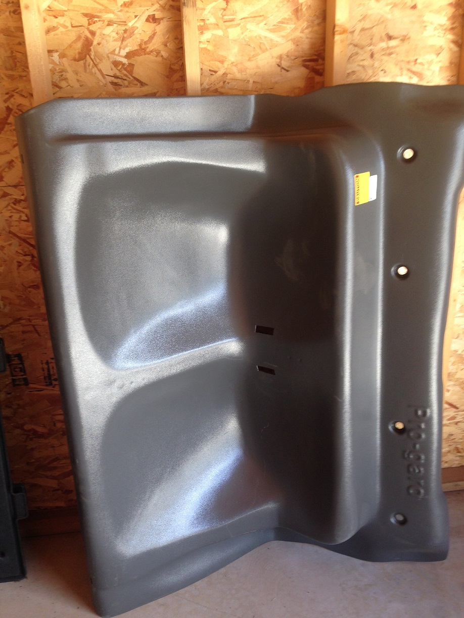 Hard plastic back seat