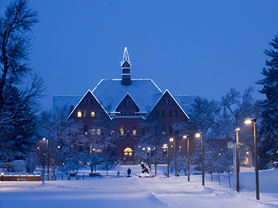 snowy montana hall