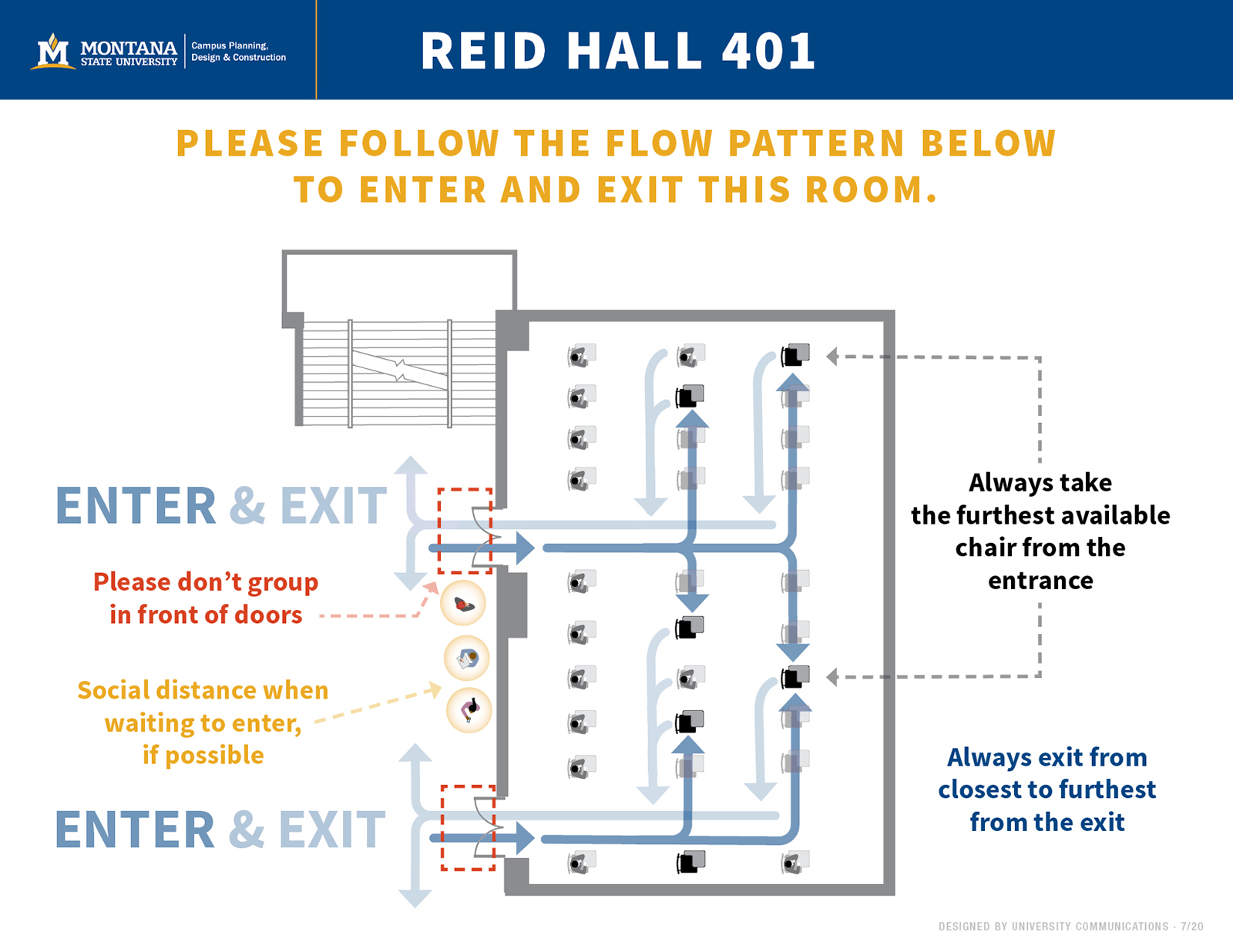Reid Hall 401 Room Layout Diagram