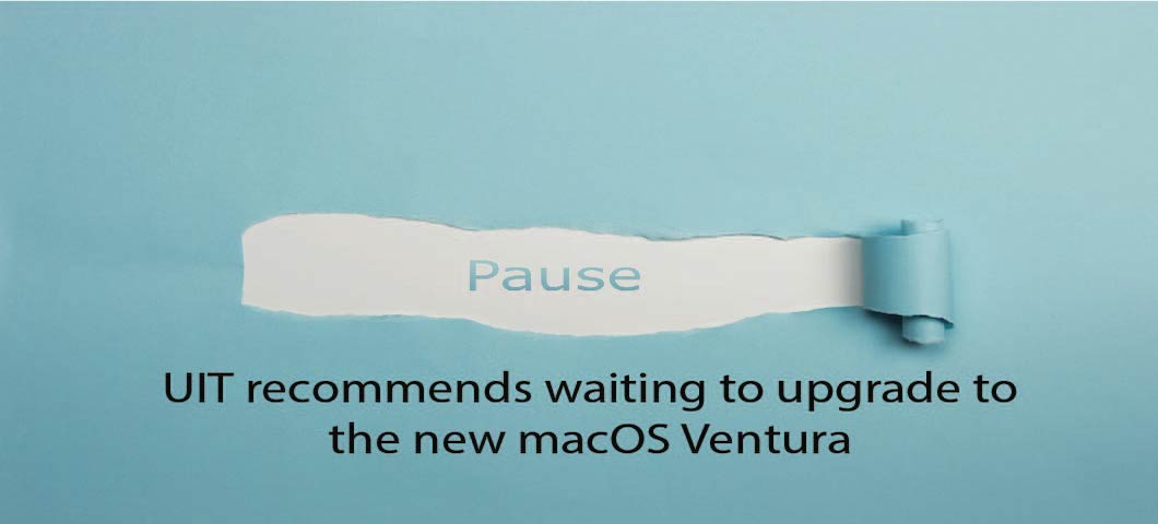 pause screen to advertise delaying update to mscOS Ventura