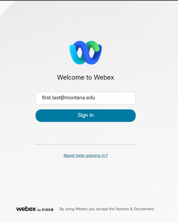 Webex Login New