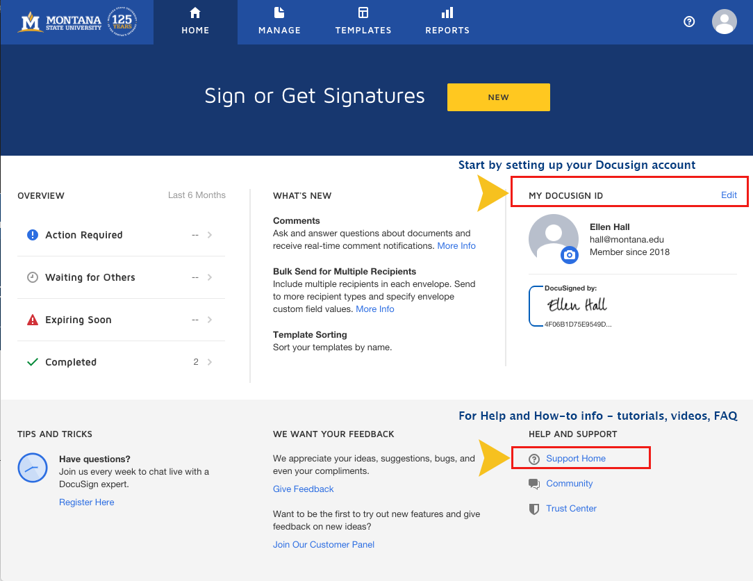 DocuSign UIT Montana State University