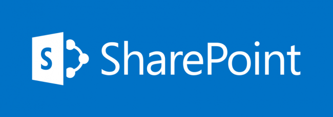 SharePoint logo with blue background