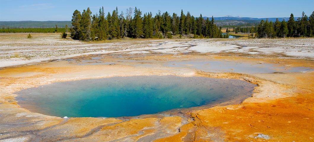 A hot pool in Yellowstone