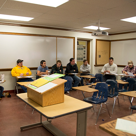 Students in a classroom