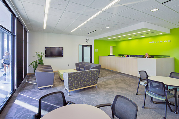 A wellness center waiting room