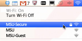 Connect to MSU-Secure WiFi Network on a Mac