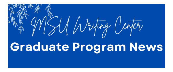 Writing Center Grad Program News